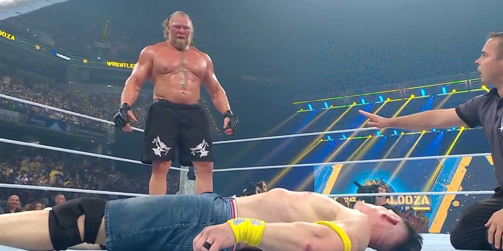 WWE: John Cena asfaltato da Brock Lesnar, fan infuriati per il match del retirement tour | Zona Wrestling