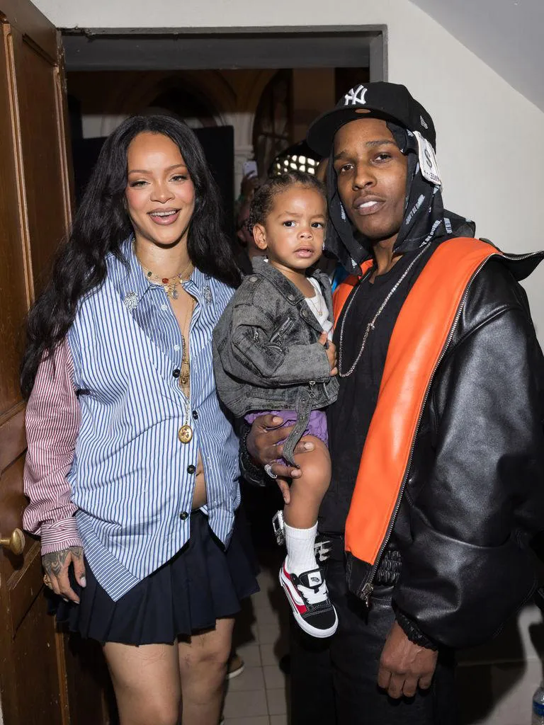 Rihanna rocks school-girl chic in rare public appearance with two-year-old  son