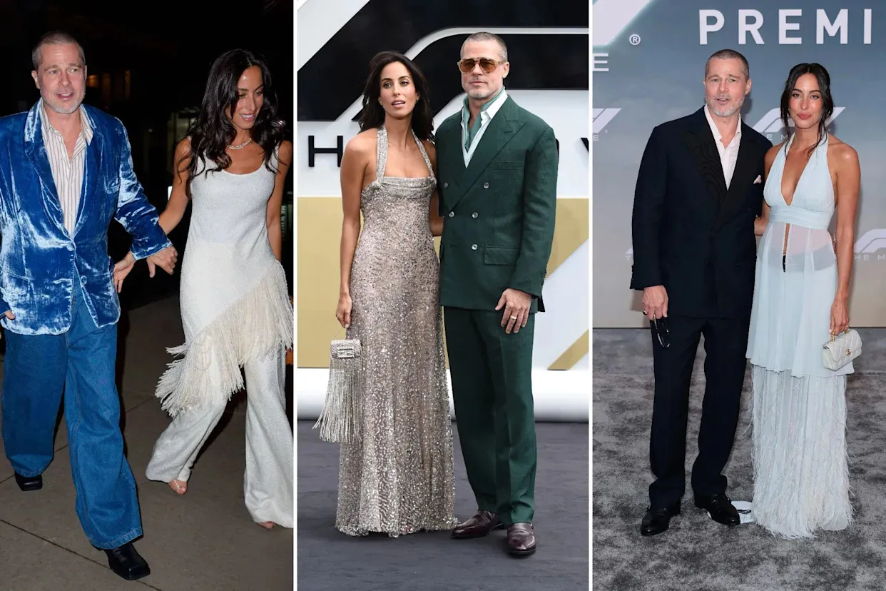 How Brad Pitt and girlfriend Ines de Ramon leveled up their fashion game  for the 'F1' promo tour