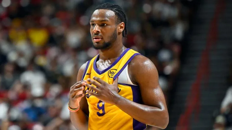 Bronny James expected to begin splitting time between Lakers, G League team  after trip - Sportsnet.ca