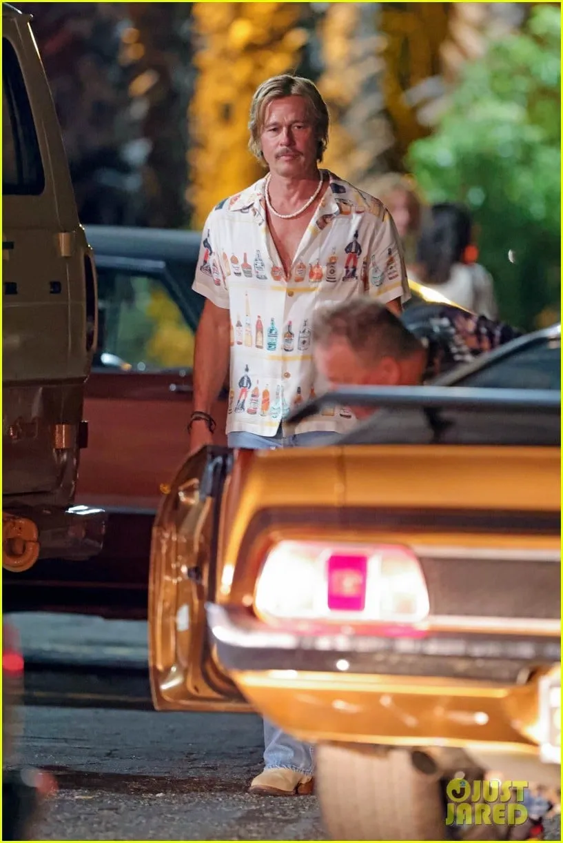 brad pitt lauren glazier film late night scenes for adventures of cliff booth 055207628