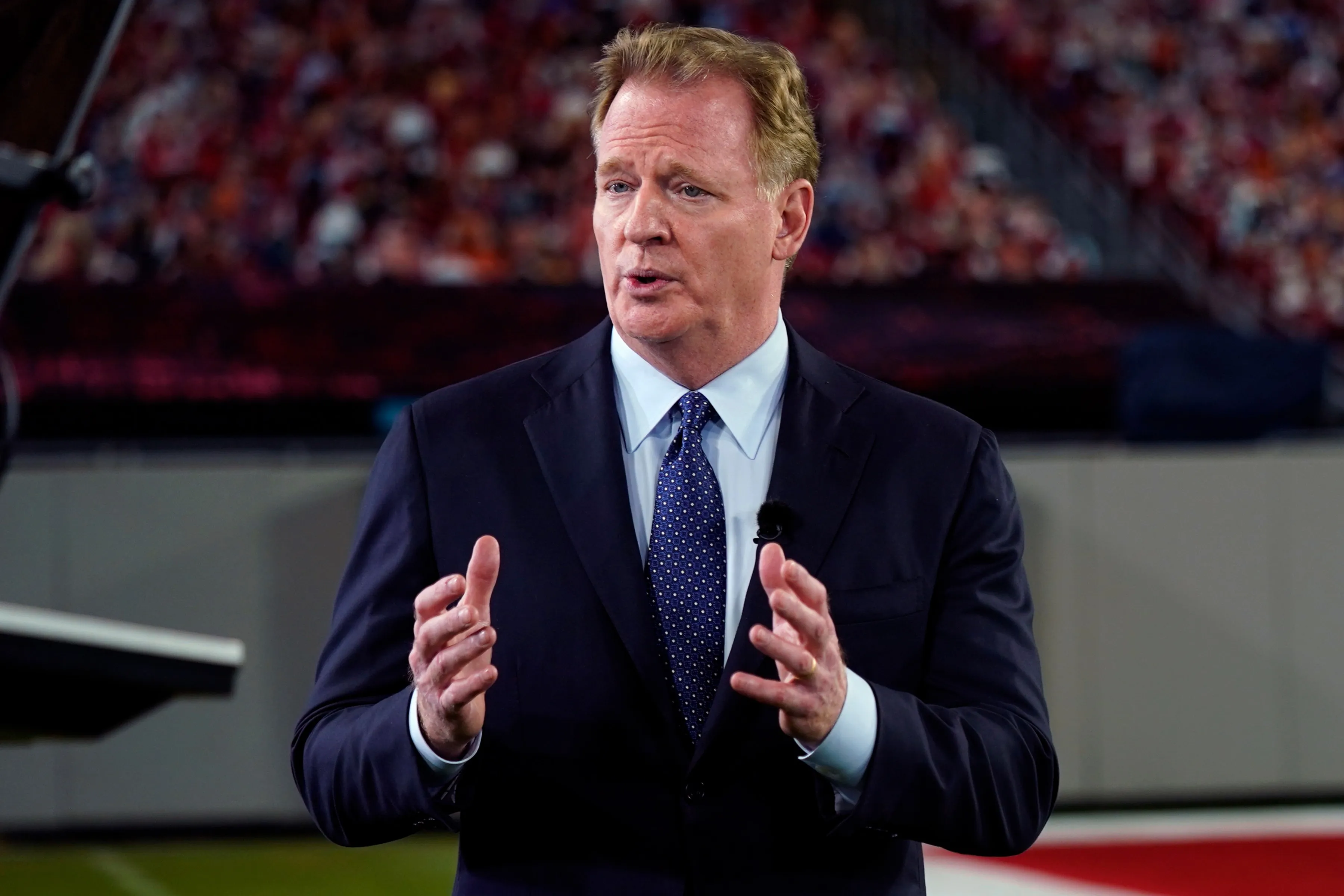 Roger Goodell Able to Hug 2021 NFL Draft Prospects After COVID-19  Vaccination