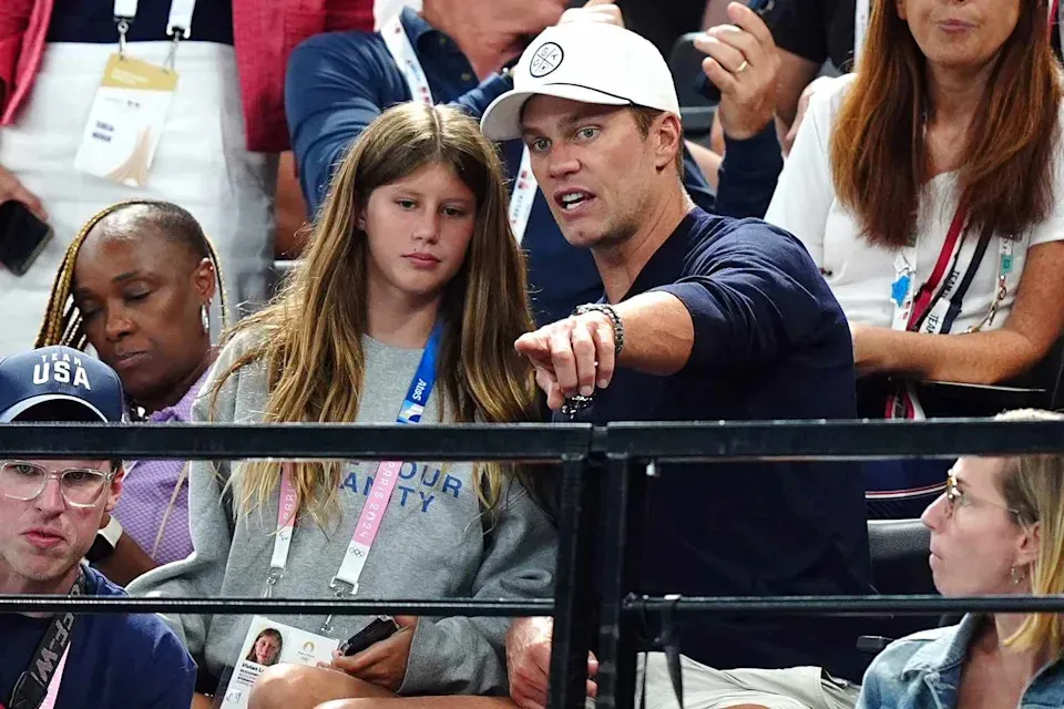 Tom Brady and Daughter Vivian Have Cute Family Day Watching Simone Biles at  Paris Olympics
