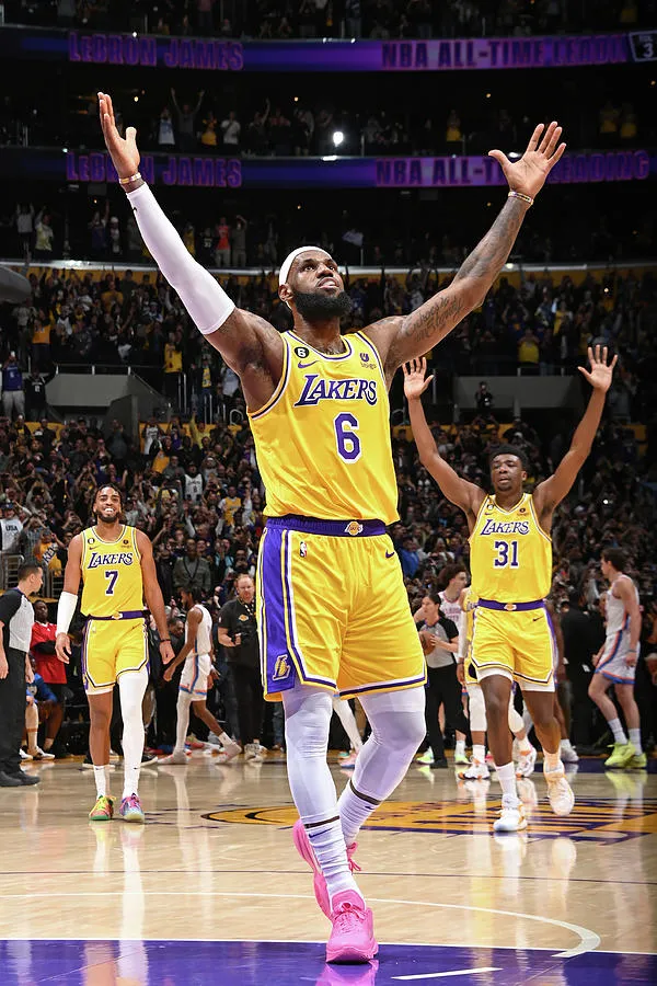 LeBron James Celebrates After Breaking the All-Time Scoring Record by  Andrew D. Bernstein