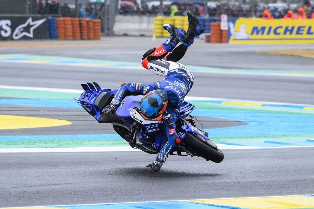 Miguel Oliveira crashes at the 2025 French Grand Prix - Photographic print  for sale
