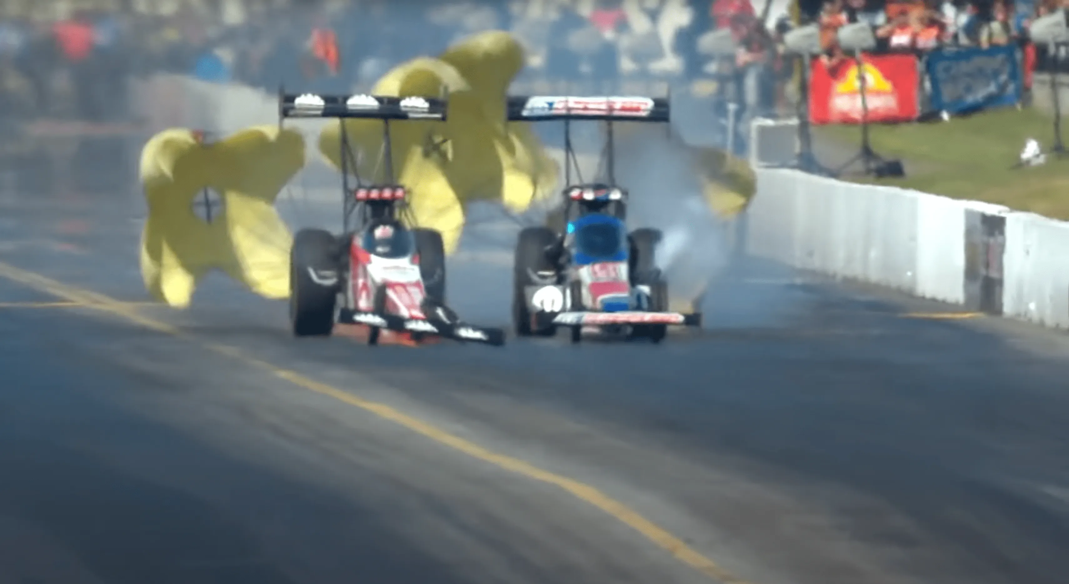 NHRA Top Fuel Cars Crash After 335-MPH Run, Slamming Tony Stewart on His  Side