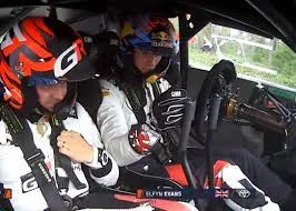 Elfyn Evans exits Rally Finland due to crash.
