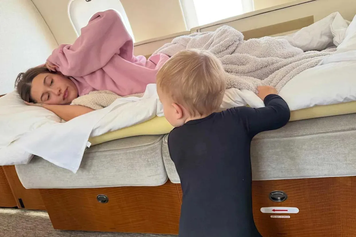 Hailey Bieber and Baby Son Jack Blues, 12 Months, Cozy Up Together on a  Private Plane in New Photo