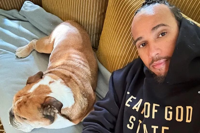 Lewis Hamilton conmueve al hablar de la salud de su perro Roscoe, previo a  su primera carrera en Italia con Ferrari | Marcausa