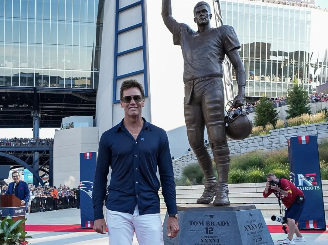 Tom Brady Bronze Statue Immortalizes the Legendary NFL Quarterback in New England