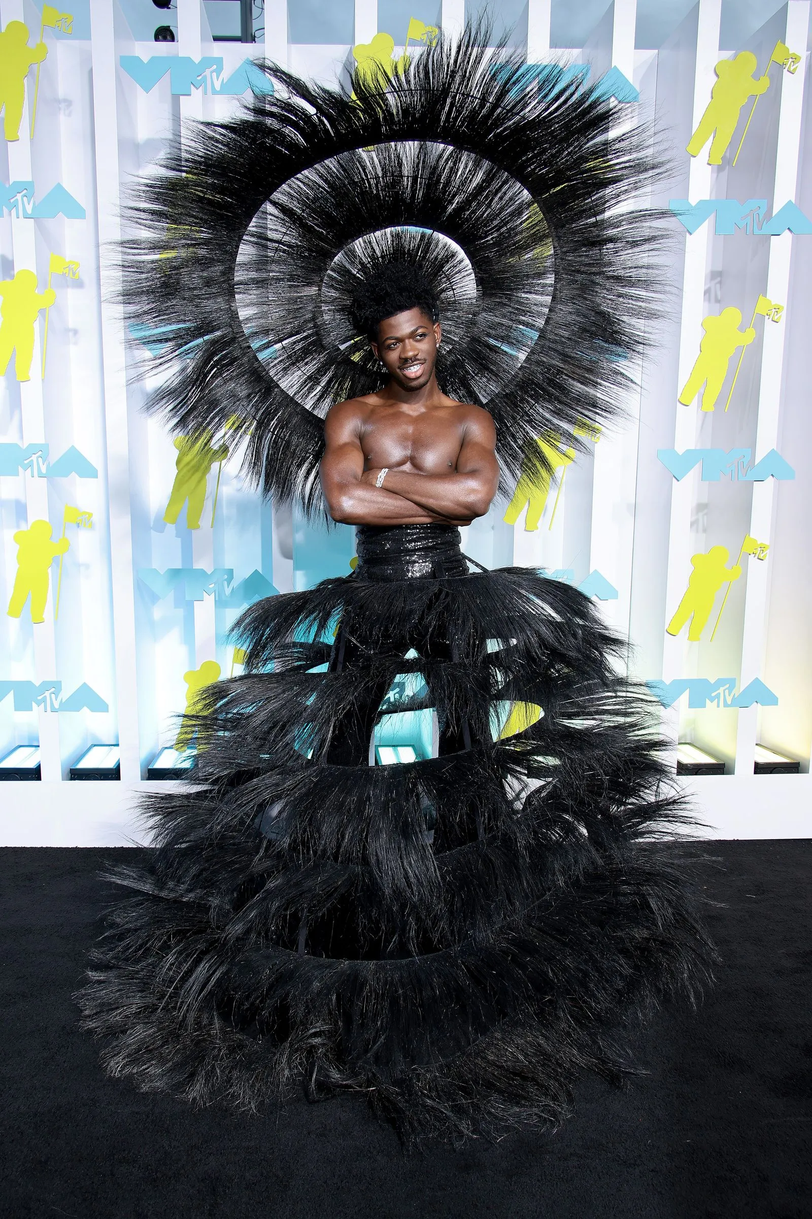 image_68cbac345bbf1 Lil Nas X’s 2022 VMAs outfit imitates Iman’s 2021 Met Gala look