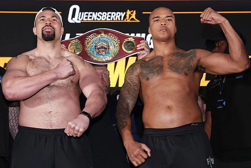 Joseph Parker "nuốt chửng" Fabio Wardley khi cân ký chính thức