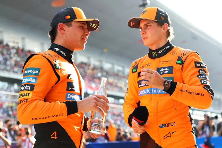Norris 'nervous and excited' about season-long F1 battle with Piastri - ABC  News
