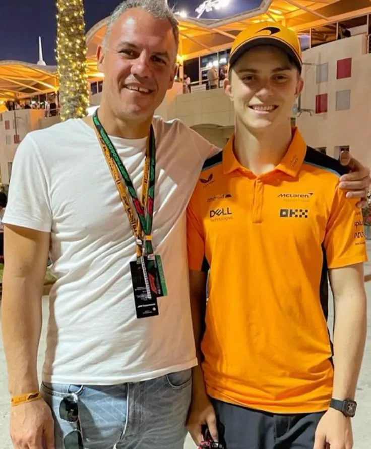 Oscar piastri and Chris piastri (Oscar's dad)