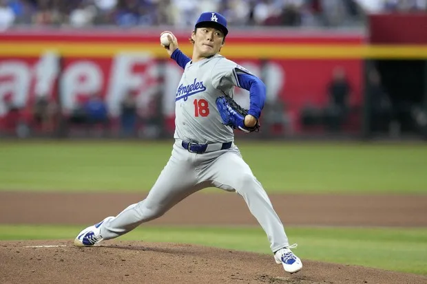Yoshinobu Yamamoto pitches six scoreless innings and Pages hits a 2-run  homer to lead Dodgers over D-backs 8-0 - The Mainichi